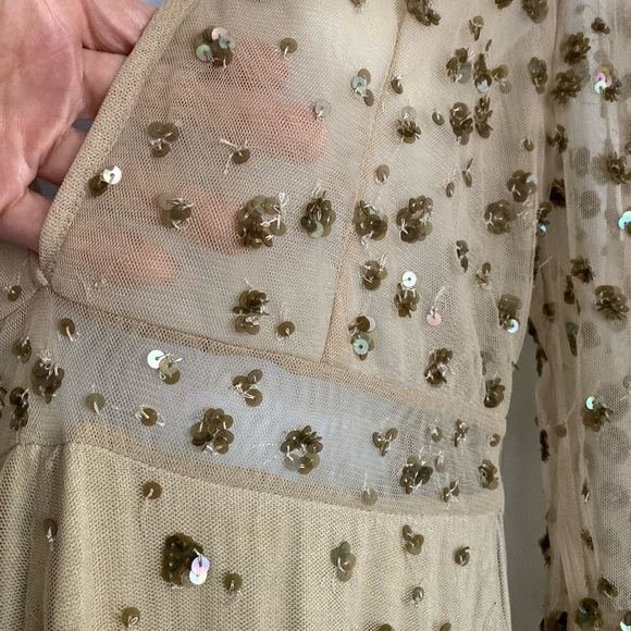 LoveShackFancy Janet Tulle Sequin Beaded Dress, Sz 4 - Picture 13 of 16